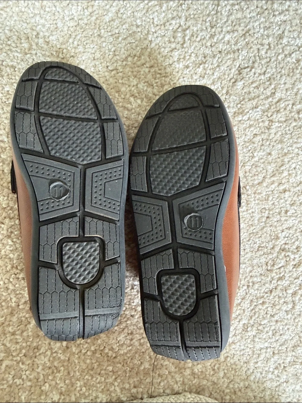 French Connection boys size 11 little kids Chestnut Brown Leather Loafers